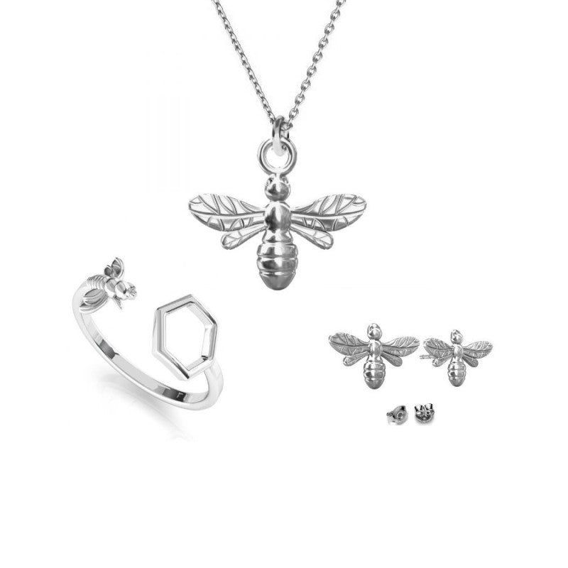 Queen Bee Jewellery Set in Sterling Silver