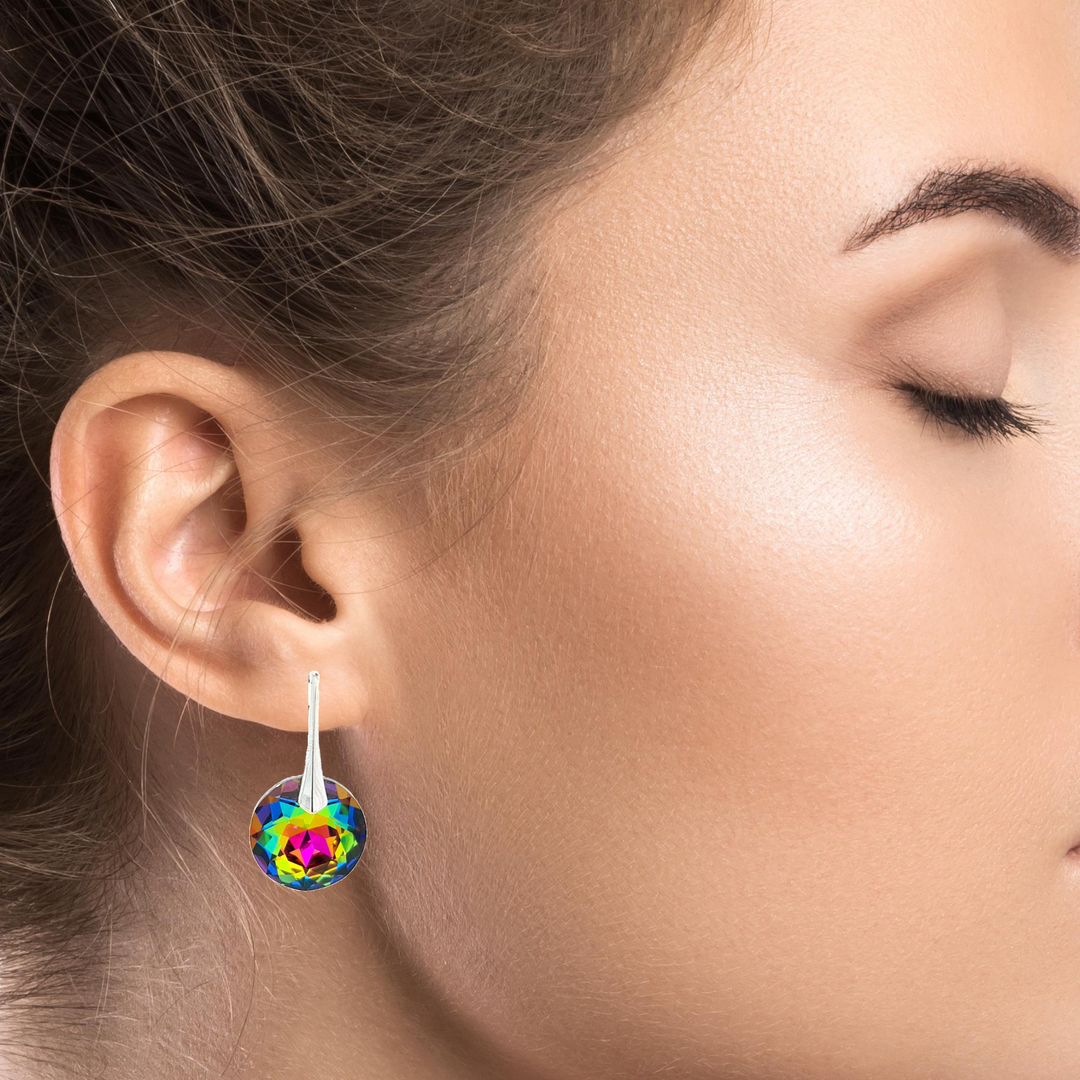 Rainbow earrings and necklace jewellery set | Vitrail Medium