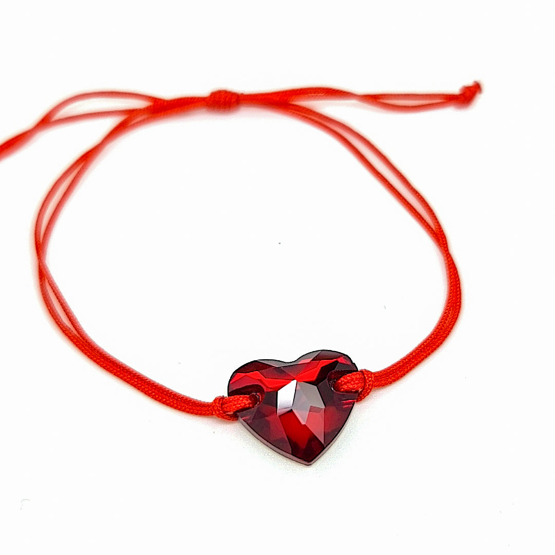 Bracelets à nœuds coulissants rouges Martisor Treasures en argent sterling 925