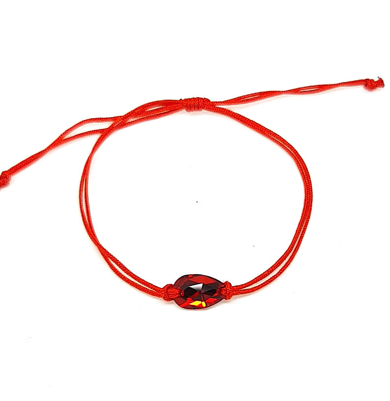 Bracelets à nœuds coulissants rouges Martisor Treasures en argent sterling 925