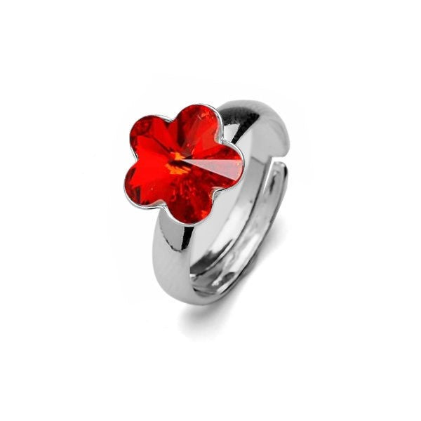 Elegant Blossom Adjustable Sterling Silver Ring | Little Miss Flower Adjustable Ring in Sterling Silver