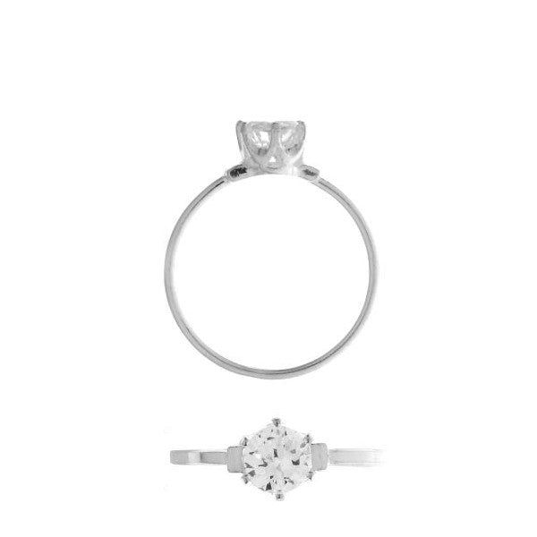 Solitaire Ring in Silver - Personalised Sterling Silver Jewellery Ireland. Birthstone necklace. Shop Local Ireland - Ireland